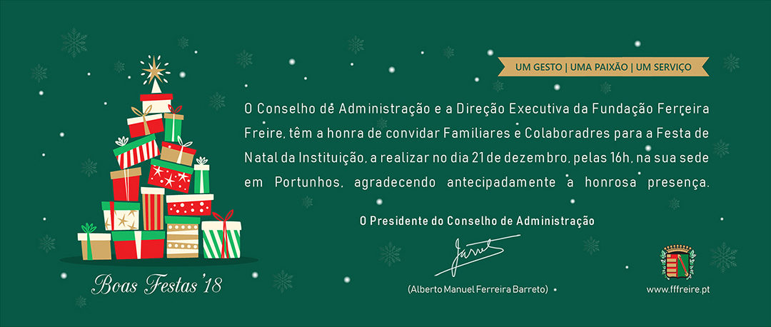 Convite Festa de Natal 2018